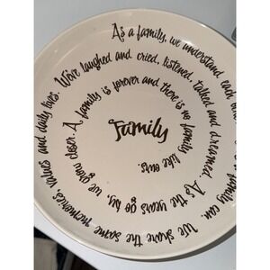 Carson Life is a Circle Family Decorative Plate Cream Ceramic 10.5 Inch